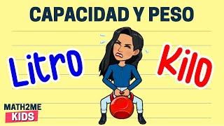 Aprende UNIDADES DE MEDIDA  capacidad y peso  PRIMARIA [upl. by Aikim114]