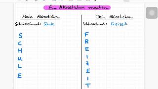 Ein Akrostichon erstellen [upl. by Allen]