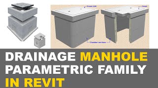 Drainage  Manhole Parametric Family Modeling Concrete  In Revit [upl. by Ameehs]