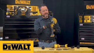 DEWALT® Product Guide  Grinder Guard and Wheel Installation [upl. by Margarethe147]