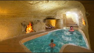 Building Luxury Underground Swimming Pool With Underground House [upl. by Anerbes246]