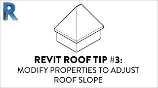 Revit Roof Tip 3  Modify Properties To Adjust Roof Slope [upl. by Dnalrag]