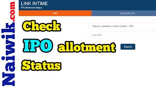 How to check IPO Allotment status on BSE amp LINK Intime Registrar [upl. by Hollerman]