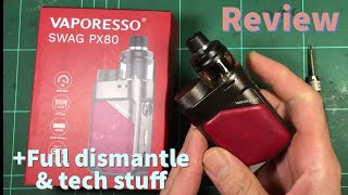 Vaporesso Swag PX80 Review dismantle and build quality analysis [upl. by Eirameinna628]