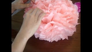 pompom de papel seda [upl. by Arhas]