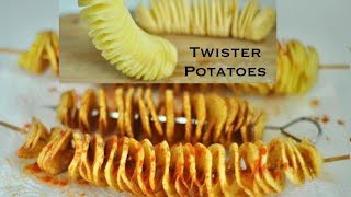 Twister Potatoes  Spiral Potato fries homemade [upl. by Borchers]