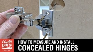 How to Measure amp Install Concealed Hinges on Cabinet Doors [upl. by Edniya]