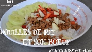 Nouille de riz et son boeuf caramélisé  Spatule Etudiante [upl. by Cathryn]