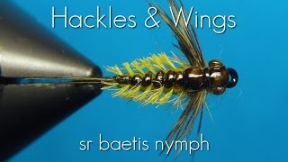 Fly Tying Baetis Nymph SR  Hackles amp Wings [upl. by Assiluy]