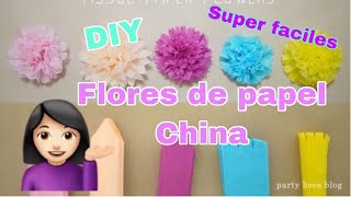 COMO HACER POMPONES DE PAPEL CHINA SUPER FACIL [upl. by Petr]