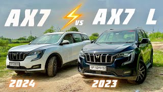 Mahindra Xuv700 Ax7 L vs Xuv700 Ax7 diesel automatic full detailed comparison  features comparison [upl. by Elitnahc]