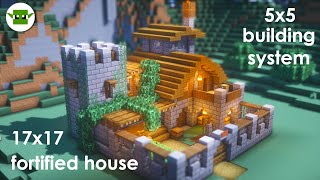 Minecraft  How to Build a Small Fortified House Easy 5x5 System [upl. by Grieve]