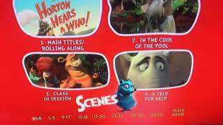 Horton Hears A Who 2008 DVD Menu Walkthrough [upl. by Eileek287]