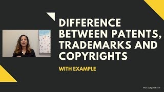 Difference between patents trademarks and copyrights [upl. by Aynwad333]