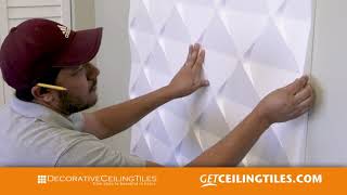 StepbyStep Guide Creating Stunning DIY Accent Wall with Seamless 3D Decorative Wall Panels [upl. by Ule]