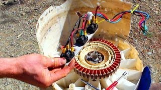 Free power How to convert an old washing machine into a water powered generator [upl. by Lyrrehs]