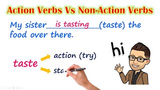 Action and NonAction Verbs Stative Verbs and Exceptions [upl. by Dami]