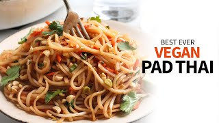 Vegan Pad Thai  A healthy vegetarian recipe with pantry ingredients [upl. by Aerbua]