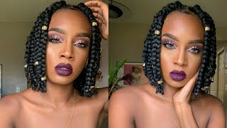 I TRIED RUBBER BAND BOX BRAIDS  NATURAL HAIR SERIES EP1 [upl. by Cousins308]