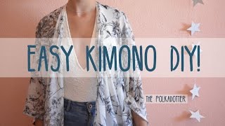 Easy Kimono DIY  4 Steps [upl. by Alema64]