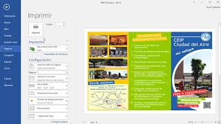 CÓMO IMPRIMIR UN TRÍPTICO EN WORD [upl. by Nogem]