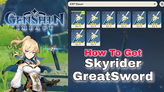 Cara Mendapatkan Skyrider GreatSword  Genshin Impact [upl. by Og]