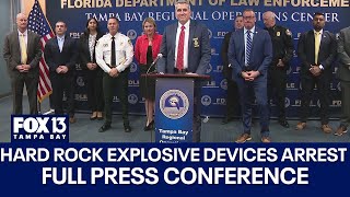 Explosive device investigation arrest press conference [upl. by Lockwood542]