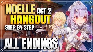 Noelle Hangout Event Act 2 All Endings  Achievements 【Genshin Impact】 [upl. by Jasun]