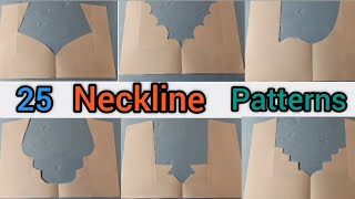 HOW TO CUT BASIC NECKLINE PATTERNS  Trendy Neckline Designs [upl. by Delmar799]