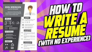 HOW TO WRITE a RESUME with NO EXPERIENCE DOWNLOAD The 5minute RESUME template [upl. by Arodoet610]