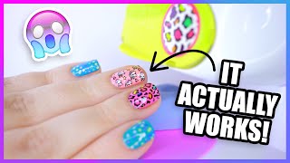 TRYING KIDS NAIL ART TOY  Go Glam Nail Salon [upl. by Ogawa]