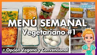 💚 Menú Semanal Vegetariano  Vegano ¡FÁCIL y DELICIOSO 🥒🍅 Meal prep en 2 horas para La Semana 🤩 [upl. by Torrance]