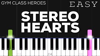 Gym Class Heroes  Stereo Hearts ft Adam Levine  EASY Piano Tutorial [upl. by Lot]