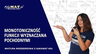 Monotoniczność funkcji wyznaczana pochodnymi [upl. by Ellehsor134]