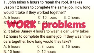 Work Problems  Numerical Reasoning [upl. by Odette]