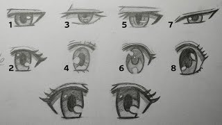 How to Draw ANIME EYES Step by Step  Slow Tutorial for Beginners No time lapse [upl. by Adnaral90]