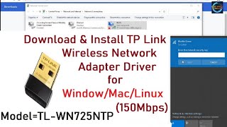 How to Download amp Install TP Link TLWN725N Wireless Adapter Driver Without CD Step By Step [upl. by Merrel131]