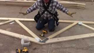 How to Build a Pole Barn  Building the Trusses [upl. by Odnuges]