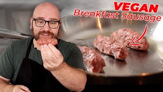 Making an EASY Vegan Breakfast Sausage ANYONE WILL LOVE [upl. by Emawk]