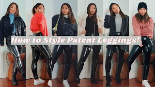 HOW TO STYLE PATENT LEATHER LEGGINGS  LazzzySundaze [upl. by Bloom599]