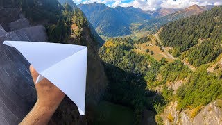 Throwing PAPER AIRPLANES from 165m Dam [upl. by Ozne164]