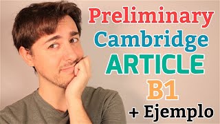 Cómo escribir un ARTICLE  ARTÍCULO  Writing Cambridge B1 Preliminary PET [upl. by Hildegard]