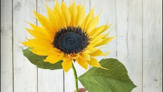 Como hacer flores de papel Girasoles Super faciles y rapidas  DIY Manualidades 22 [upl. by Yruoc]