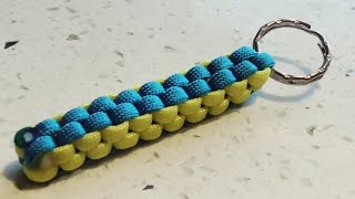 How To Make A Crown Sinnet Box Knot Paracord Keychain [upl. by Hallette145]