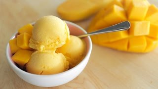 Mango Ice Cream in a Blender Recipe ไอศรีมมะม่วงง่ายสุดๆ Hot Thai Kitchen [upl. by Schroeder]