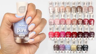 Sally Hansen Good Kind Pure Full Collection Swatches amp Nail Art [upl. by Adall]