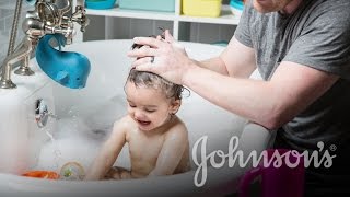 How To Apply Shampoo to Toddler Hair  JOHNSON’S® [upl. by Nekcerb]