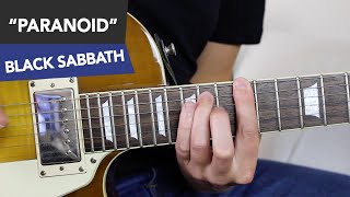 Paranoid Guitar Lesson  Black Sabbath Tutorial [upl. by Anayrb967]