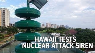 Hawaii Tests Nuclear Attack Warning Siren [upl. by Engleman]