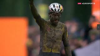 Wout van Aert  Cyclocross World Cup  Dendermonde Belgium [upl. by Ajna549]